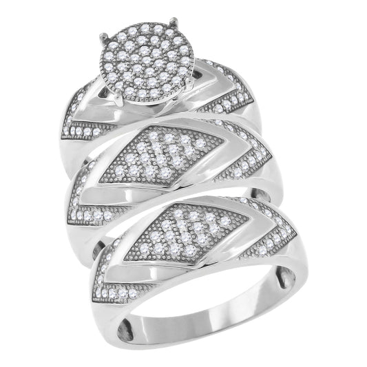 925 Sterling Silver Cz Ring S6-S10