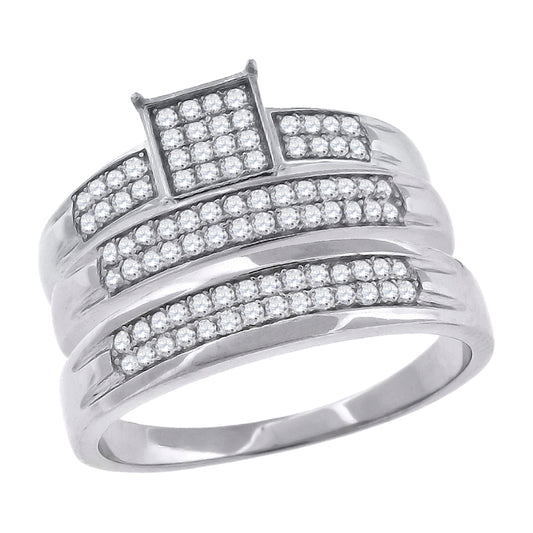 925 Micro-Pave Trio Set