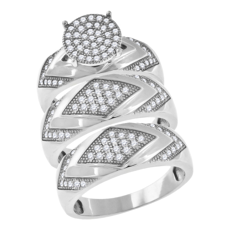 925 Sterling Silver Cz Ring S6-S10