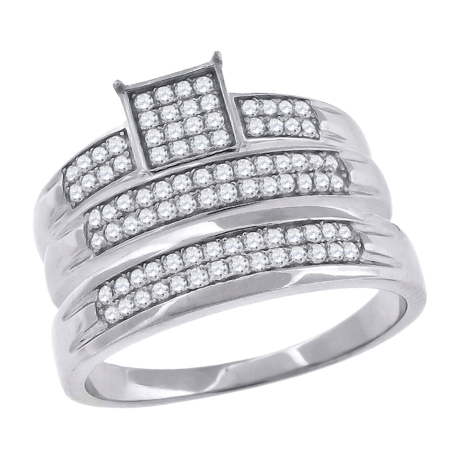 925 Micro-Pave Trio Set