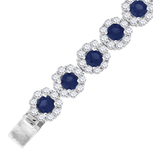 925-Flower Cz Bracelet