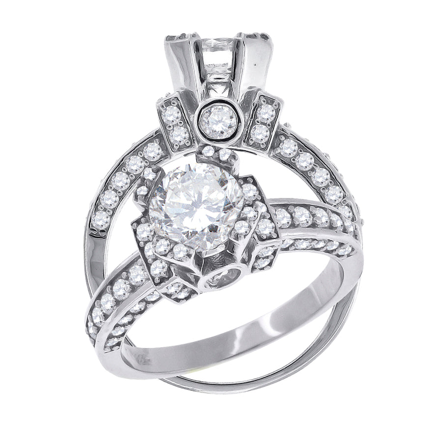 925 White-Cz Ring