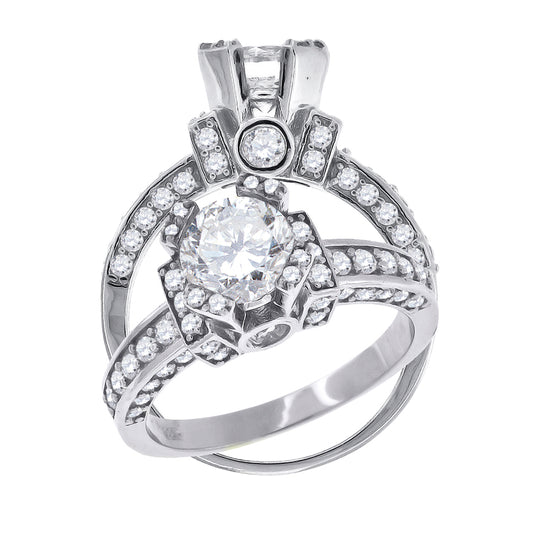 925 White-Cz Ring