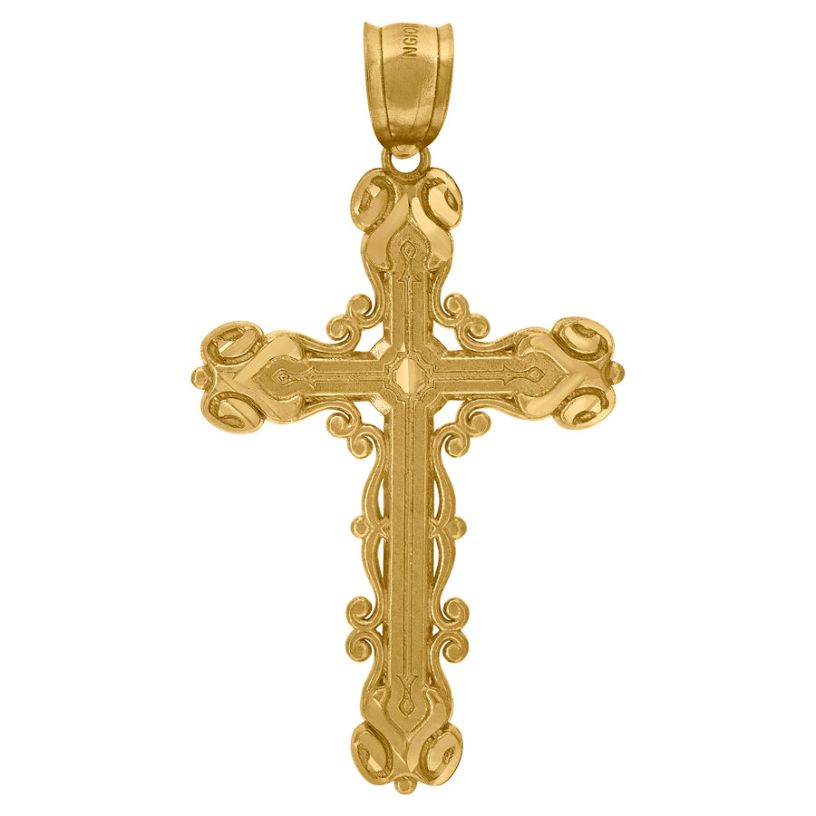 10Kt-Gold Cross Pendant