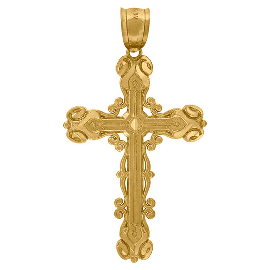 10Kt-Gold Cross Pendant