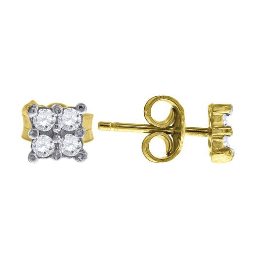 10Kt Gold Cz E/Rs