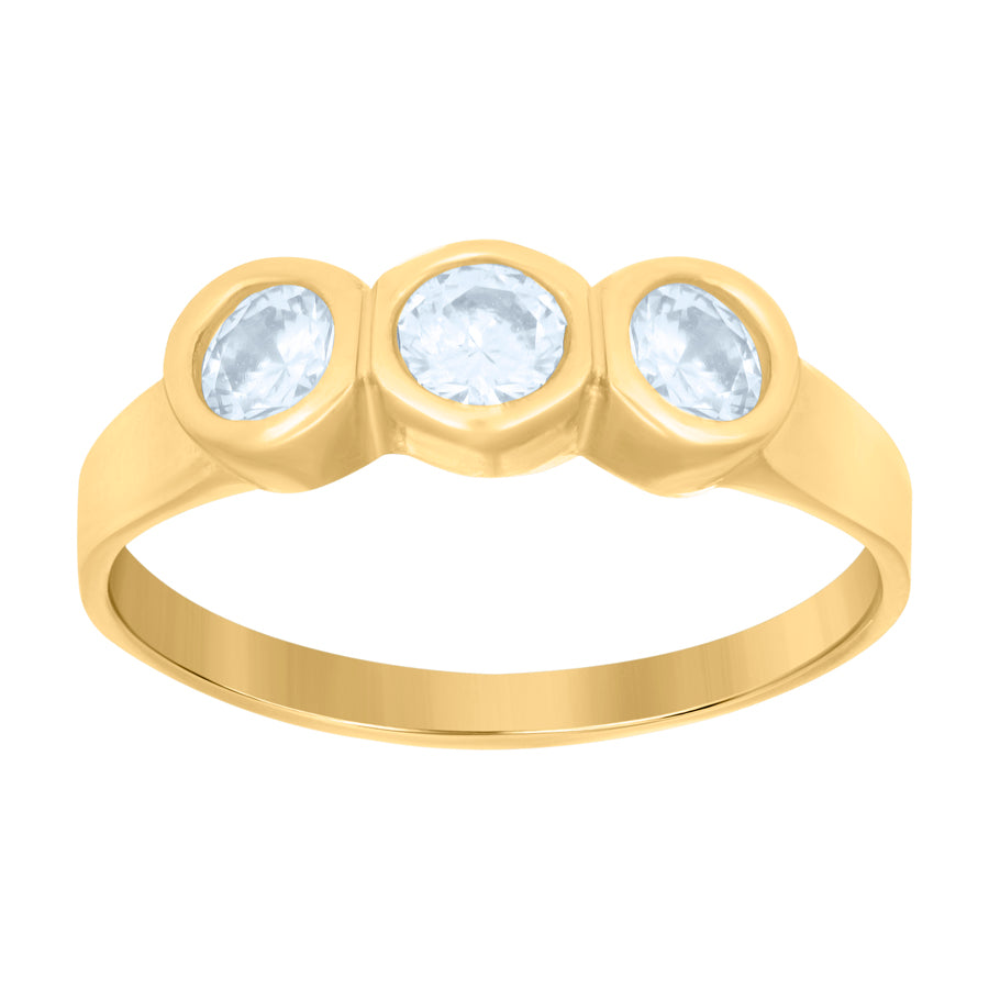 10Kt Gold Baby Cz  Ring