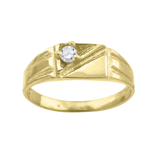 10Kt Gold Cz Baby Ring