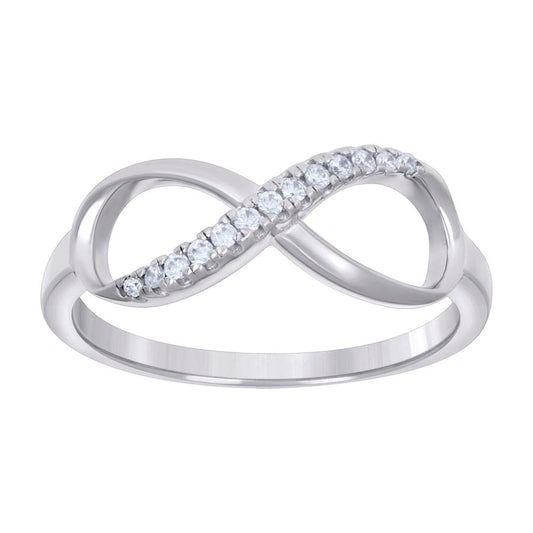 925 Sterling Silver Cz Ring S6-S10