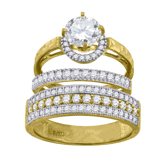 10Kt-Gold Trio Bridal Set