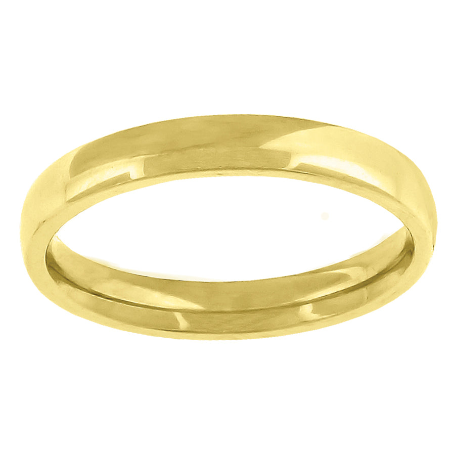 14Kt-Gold 3mm-Sz-10 Com.Fit Wedding Band