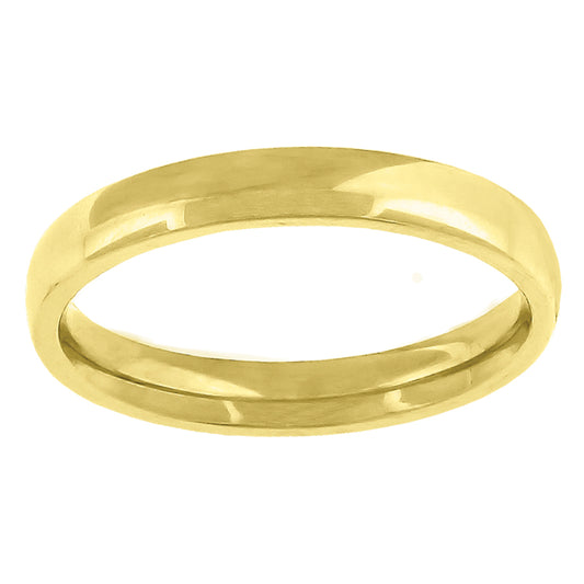 14Kt-Gold 3mm-Sz-10 Com.Fit Wedding Band