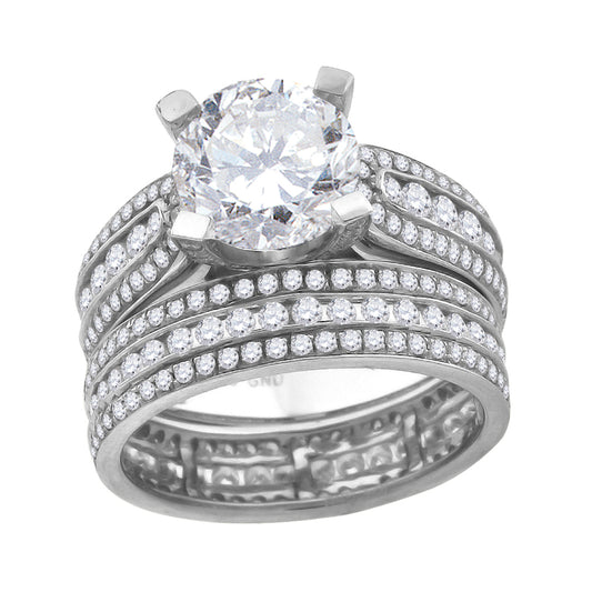 925 Sterling Silver CZ Rings S6-S9