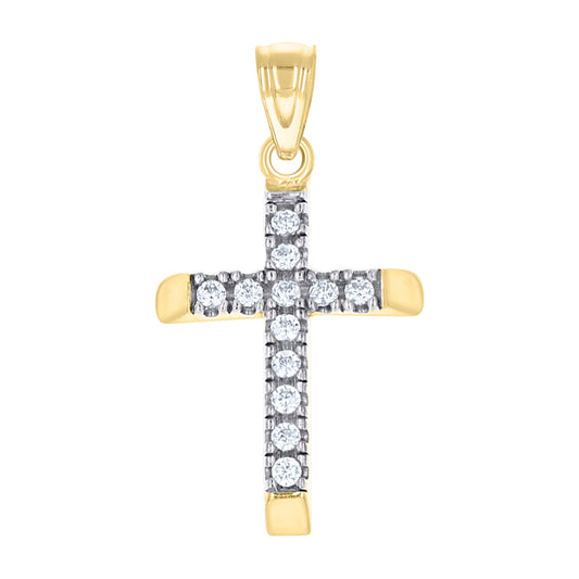 10Kt Gold Cz Pendant