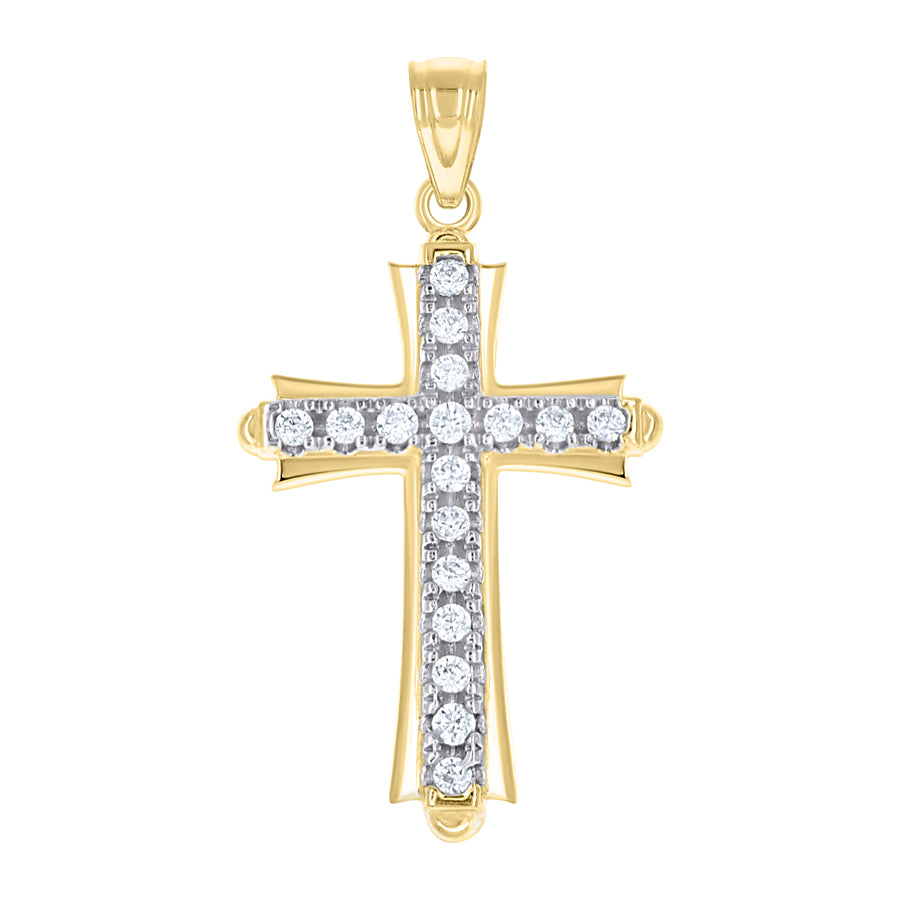 10Kt Gold Cz Pendant