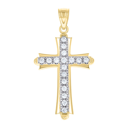 10Kt Gold Cz Pendant