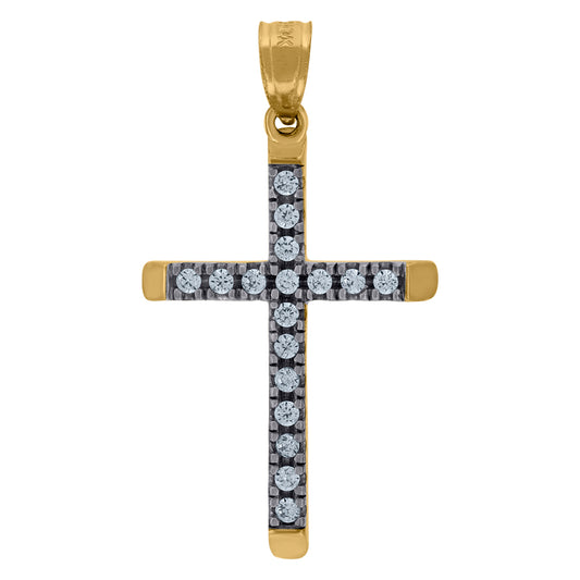 10Kt Gold Cz Pendant