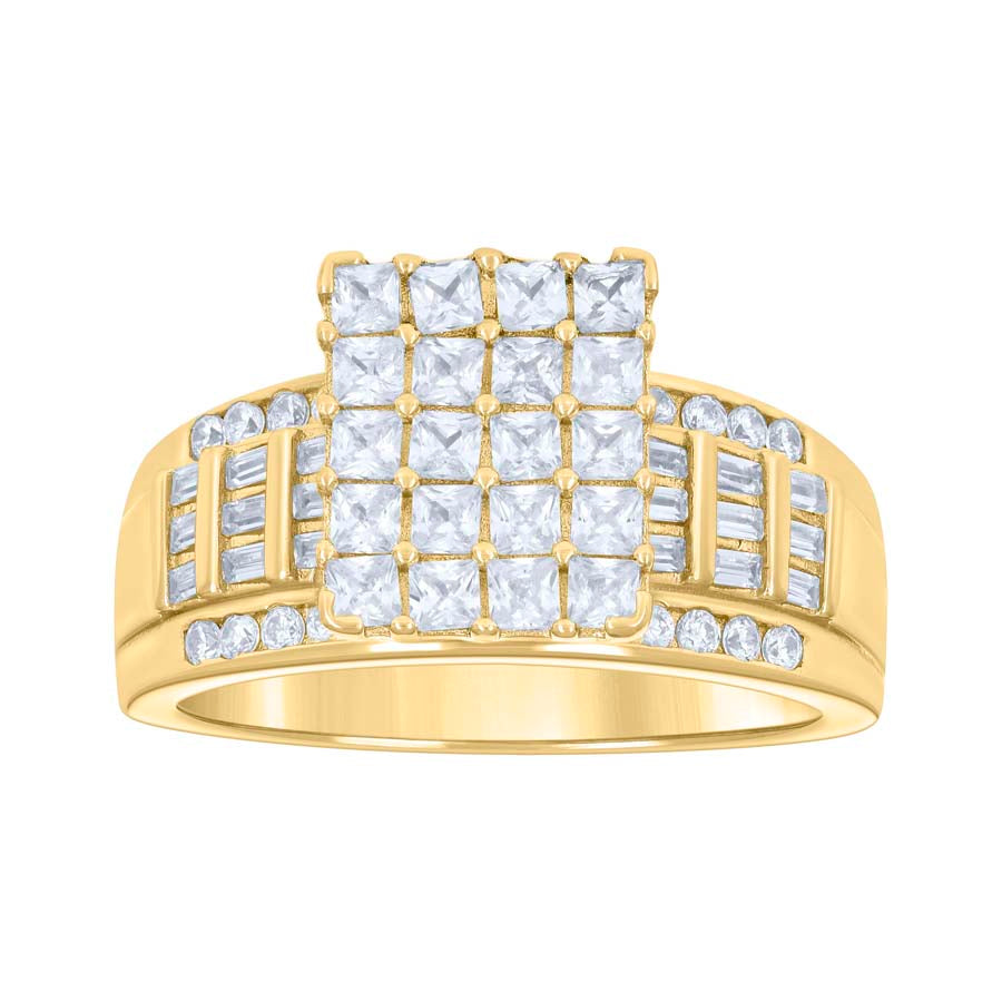 925 Sterling Silver Cinderella Cz Ring S6-S11