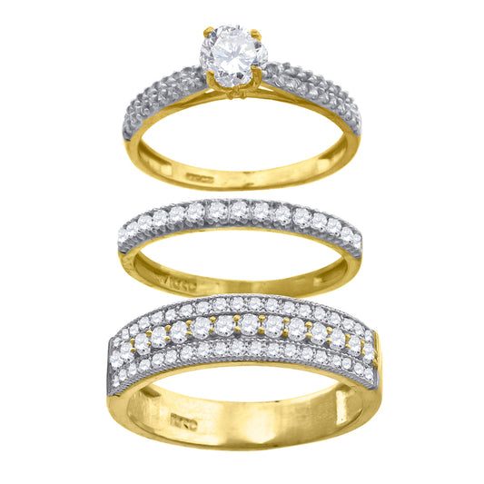 10K-Gold Trio Ring