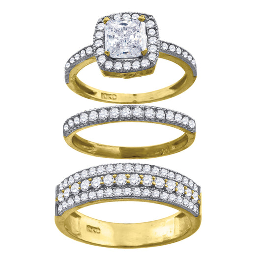 10K-Gold Trio Ring