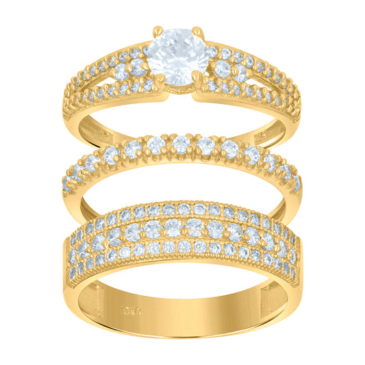 10K-Gold Trio Ring