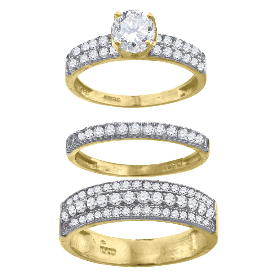 10K-Gold Trio Ring