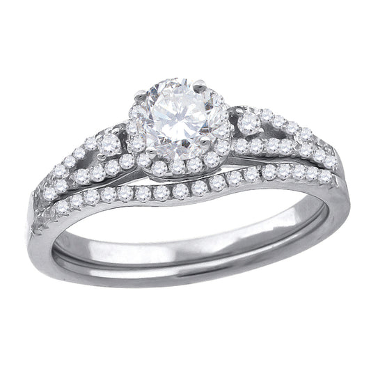 925 Sterling Silver Cz Duo Ring S6-S9