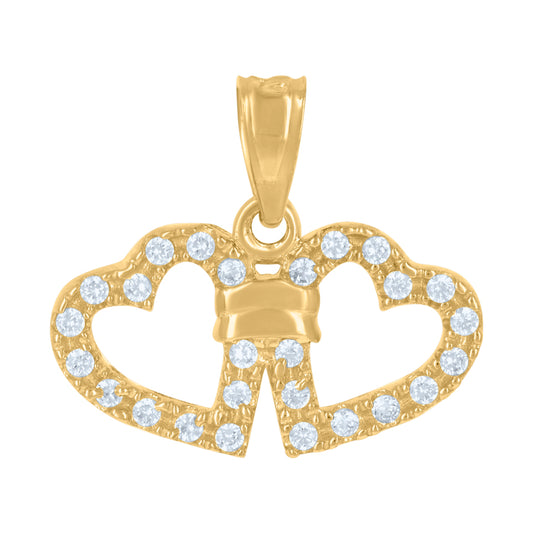 10Kt Gold Cz Pendant