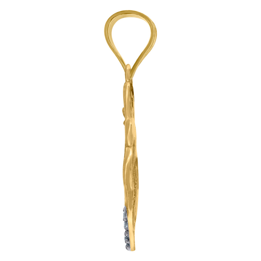 10Kt Gold Cz Pendant