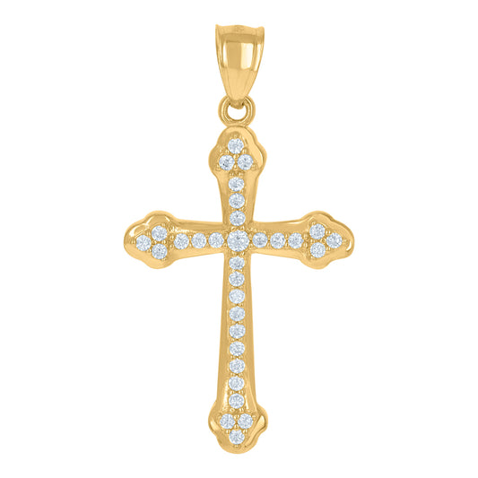 10Kt Gold Cz Pendant
