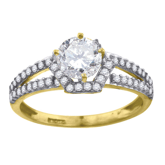 10Kt Gold Cz Ring
