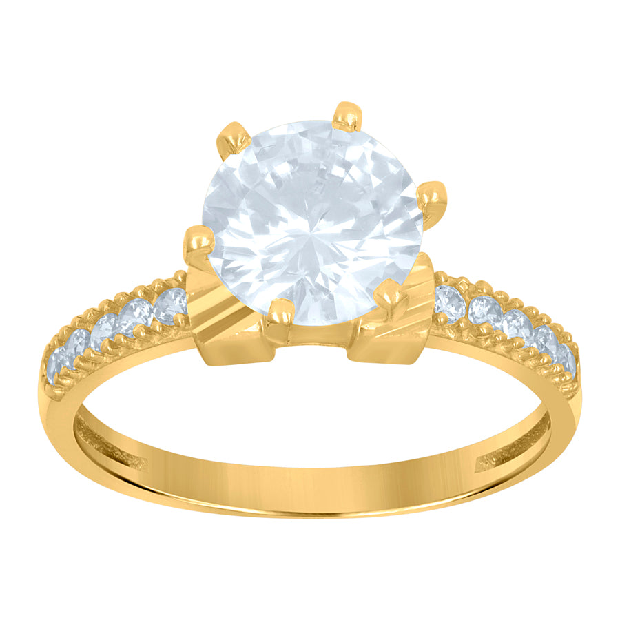 10K Gold Cz Ring