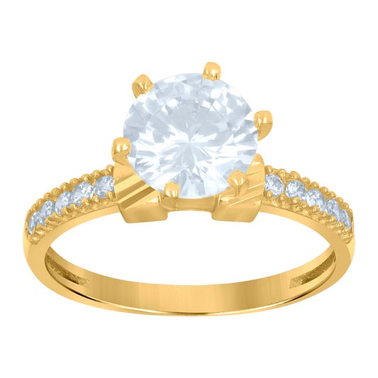 10K Gold Cz Ring