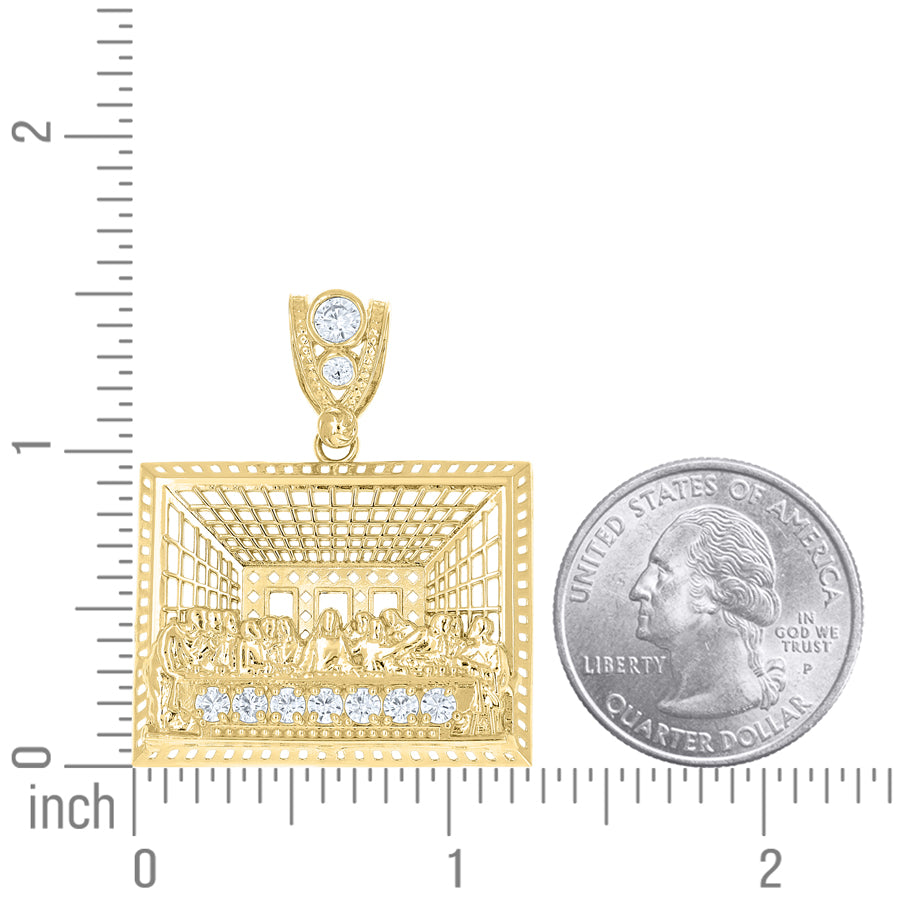 10Kt Gold Cz Pendant