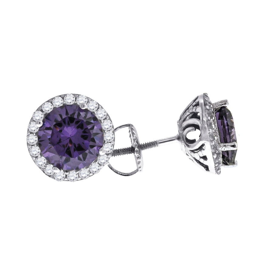 925 Sterling Silver Cz Earring