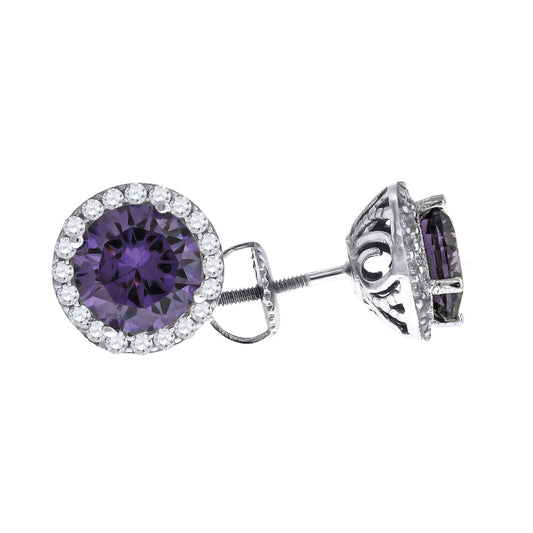 925 Sterling Silver Cz Earring