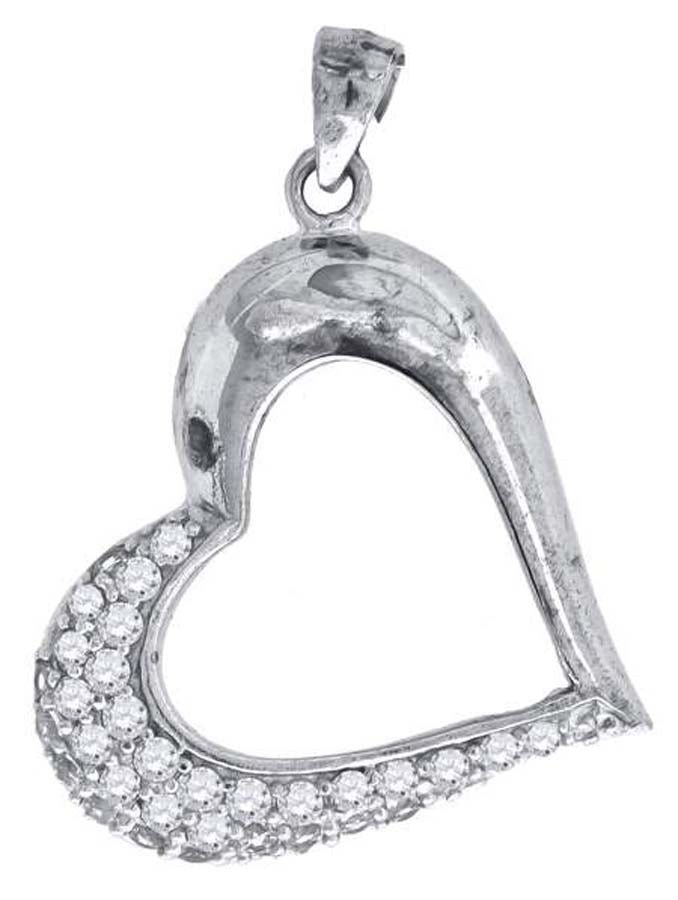 925-Cz Heart Pendant