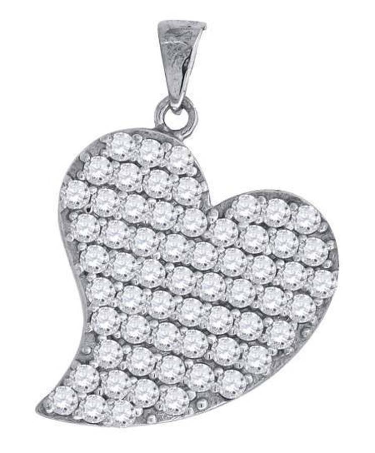 925-Cz Heart Pendant