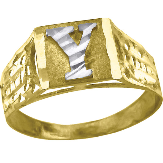 10Kt Initial Ring