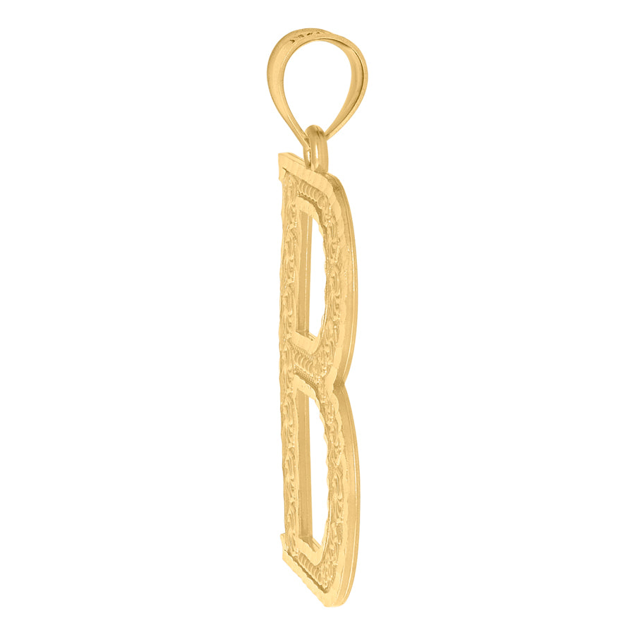 10Kt Gold Initial Letter Pendant "B"