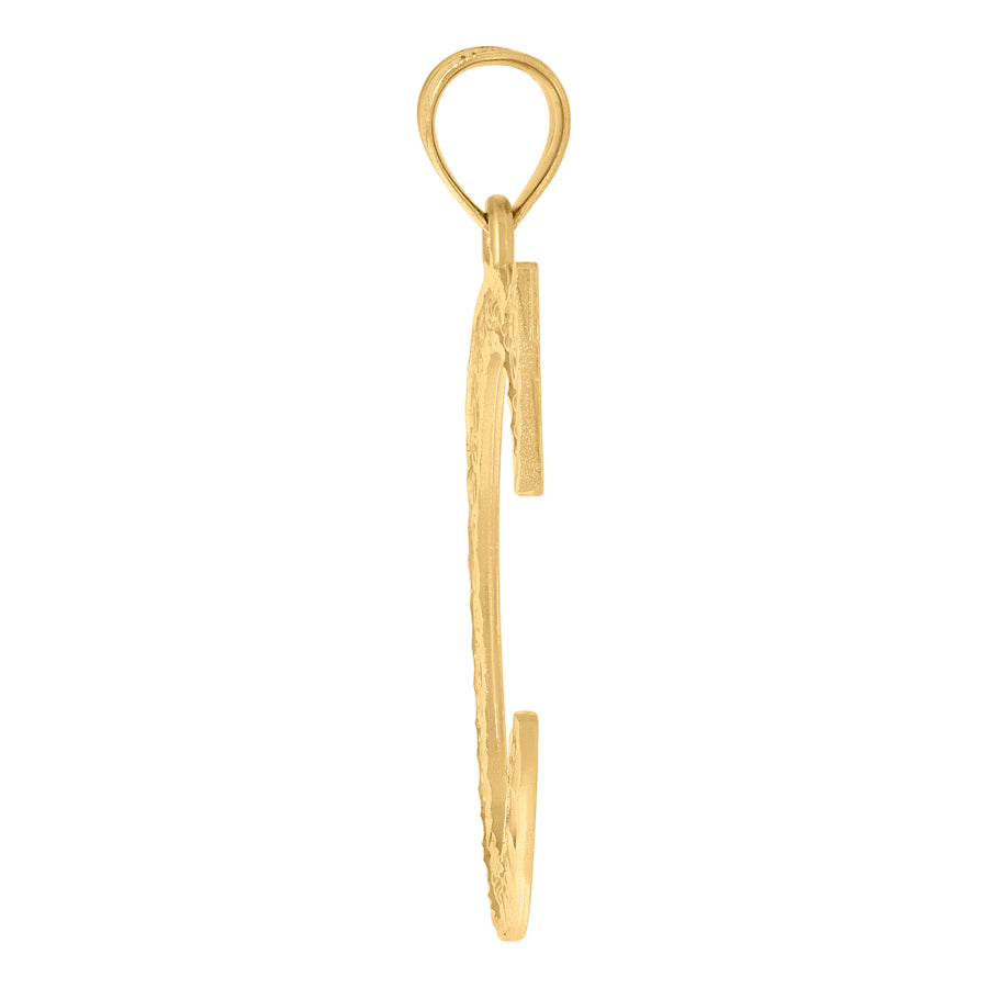 10Kt Gold Initial Letter Pendant "C"