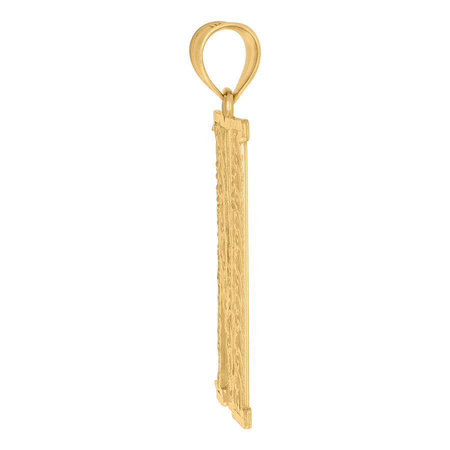 10Kt Gold Initial Letter Pendant "M"