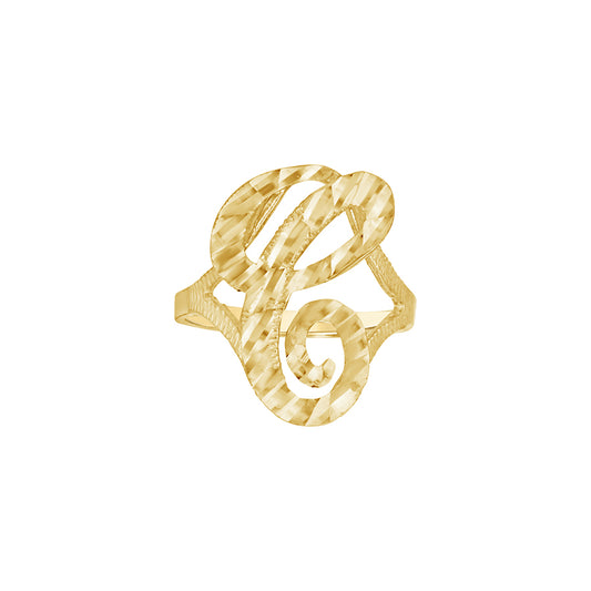 10Kt Initial Ring