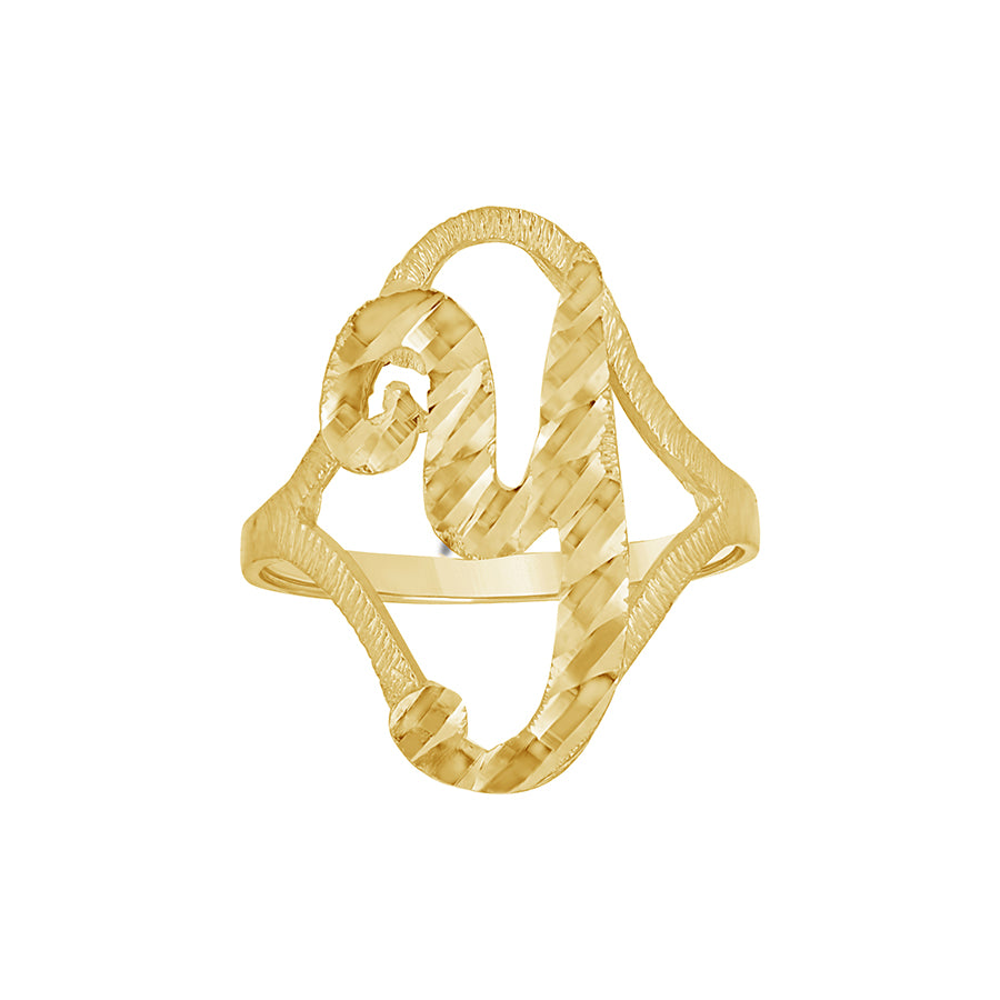 10Kt Initial Ring