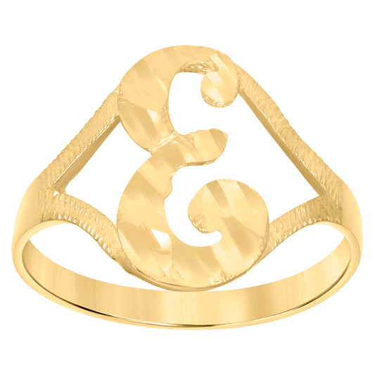 10Kt Initial Ring