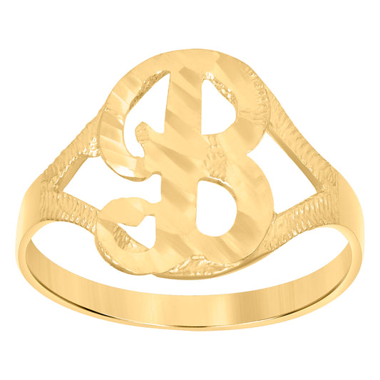10Kt Initial Ring