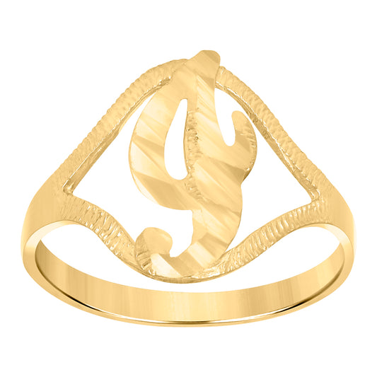 10Kt Initial Ring