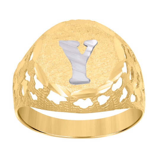 10Kt Initial Ring