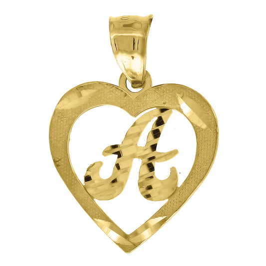 10Kt Gold Initial Pendant "A"