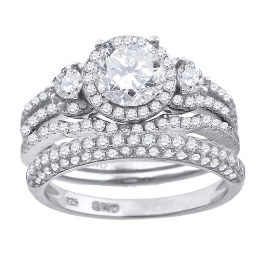 925 Trio Cz Ring